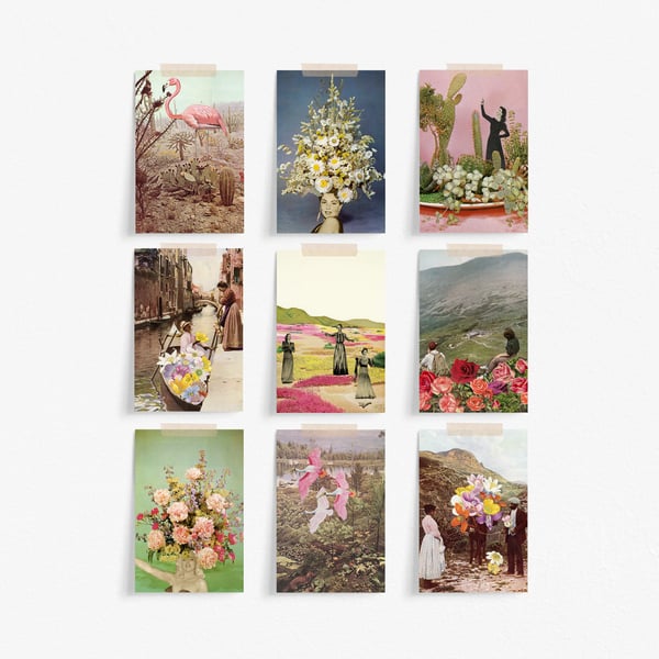 Aesthetic Postcard Set of Nine - Maximalism