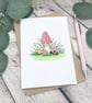 Toadstool & Flowers Card - Blank Card - Birthday Card - Any Occasion