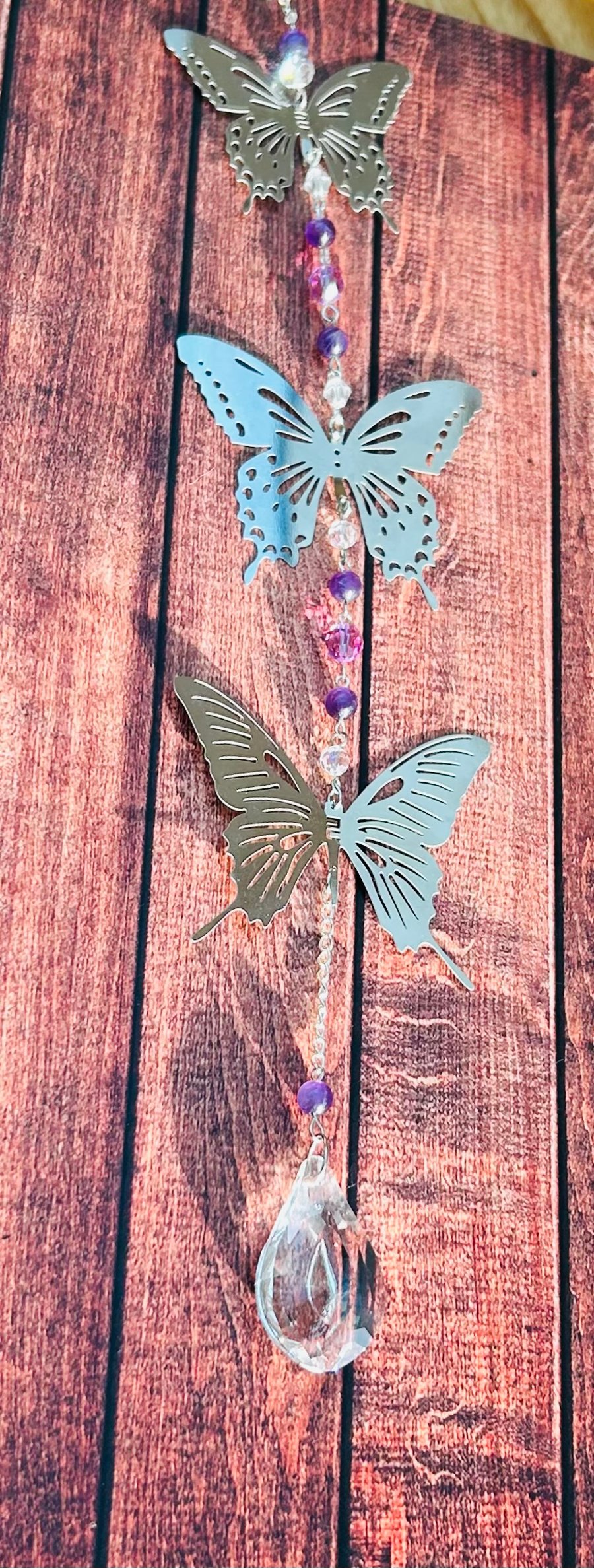 Amethyst Butterfly Sun Catcher