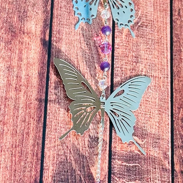 Amethyst Butterfly Sun Catcher