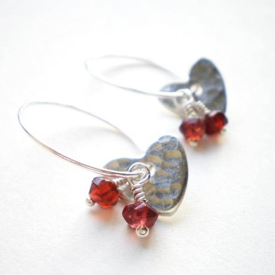 Petite Love Heart Silver Earrings