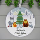 Personalised Baby's First Christmas 2024 Nordic Ornament Keepsake, New Baby