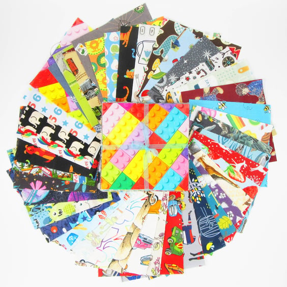 Large Pack 5" Novelty Fabric Squares