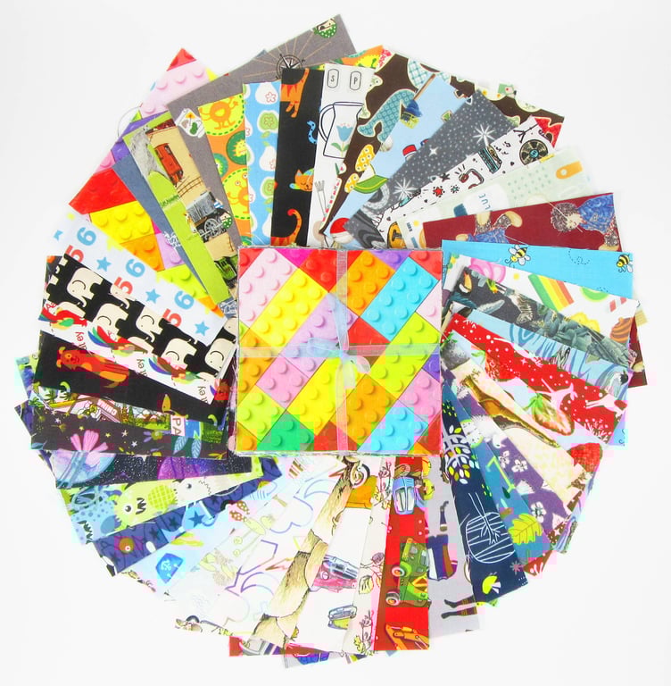 Large Pack 5" Novelty Fabric Squares