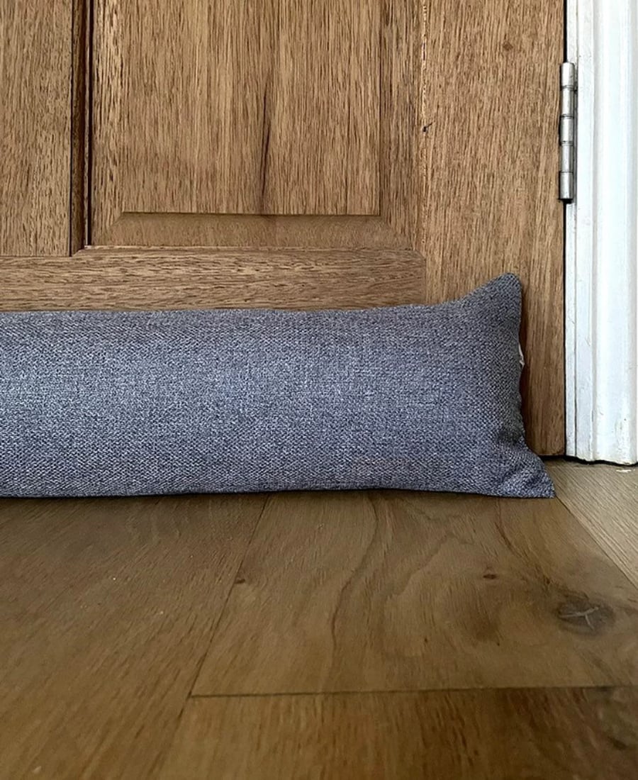 Door draft stopper UK, custom length draught excluder heavy door sausage