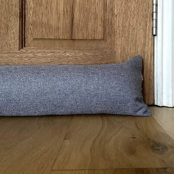 Door draft stopper UK, custom length draught excluder heavy door sausage