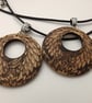 Phoenix Rising Wooden Pyrography Pendant - Image 2