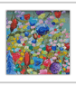 Flower painting - colourful wildflowers - letterbox gift - small artwork 