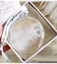 Dad Memorial Round Feather Bauble, In Memory of Dad, Round Glass Christmas Ornam - Image 1