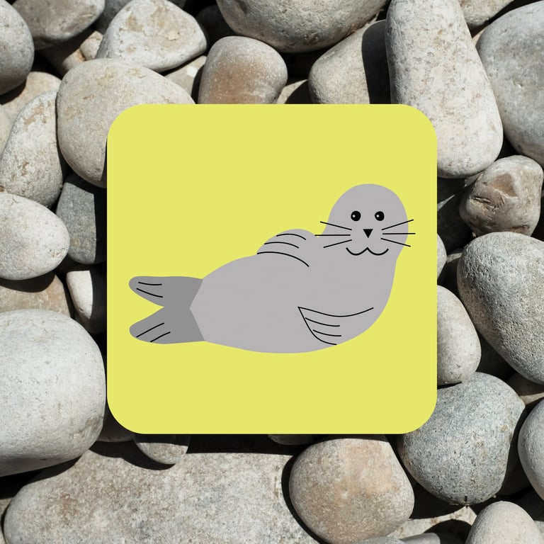 Seal Coaster, Animal Drinks Mats, Coastal Homewares, Seaside Tableware
