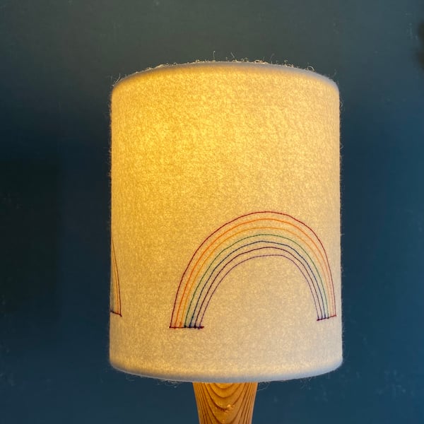 Rainbow Embroidered Lampshade