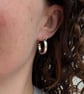 Sterling Silver Smooth Round Stud Hoop Earrings - JBJ1078 - Image 4