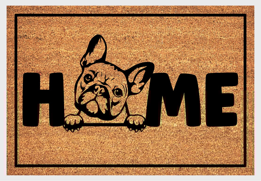 French Bulldog Home Door Mat No.4 - French Bulldog Welcome Mat - 3 Sizes