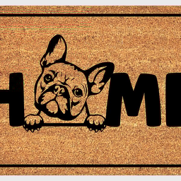 French Bulldog Home Door Mat No.4 - French Bulldog Welcome Mat - 3 Sizes