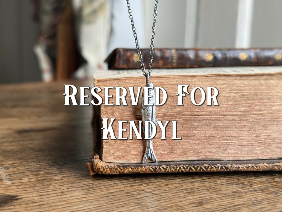 RESERVED Medium Sterling Silver Silver Darlings Herring Fish Necklace 