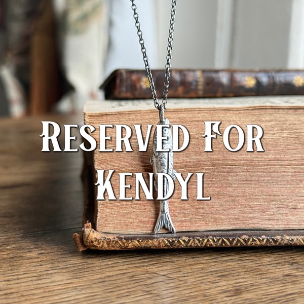 RESERVED Medium Sterling Silver Silver Darlings Herring Fish Necklace 