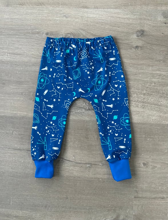 Space themed leggings Blue - sizes up to 6 years