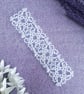 While Lace Bookmark in Tatting - Wedding Favour - Image 1