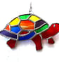 Tortoise Suncatcher Stained Glass Handmade Rainbow 039 Turtle  - Image 2