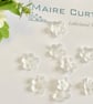 Hand Crafted Ivory Silk Satin Forget me not - Image 3