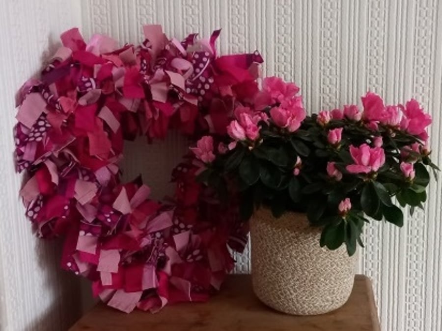 Pink Heart Shaped Wreath