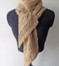 Handspun Knitted Scarf, Diagonal, Merino, Bamboo & linen - Image 3