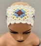 Granny Square Cotton Headband – Handmade & Joyfully Colourful - Image 4