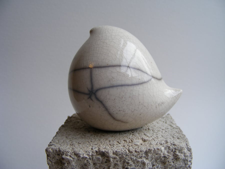 Raku glazed bird