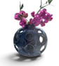 Blue pierced bud vase