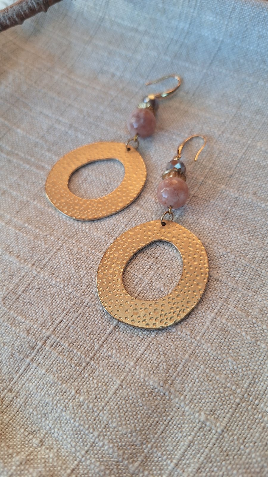 Impressive wrought gold hoops.