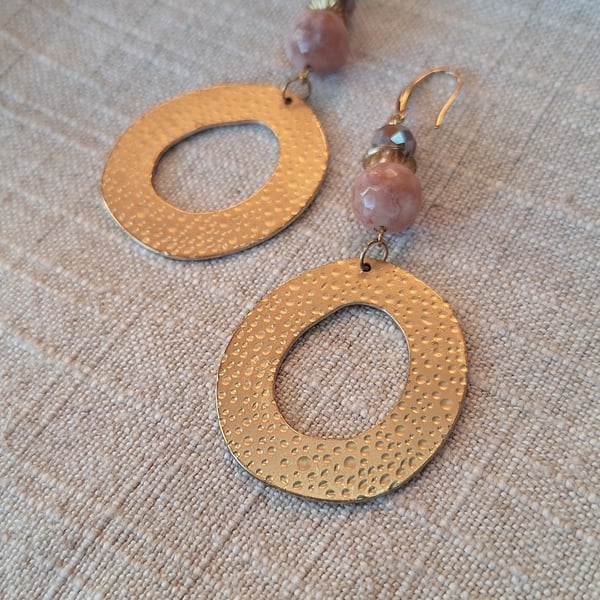 Impressive wrought gold hoops.
