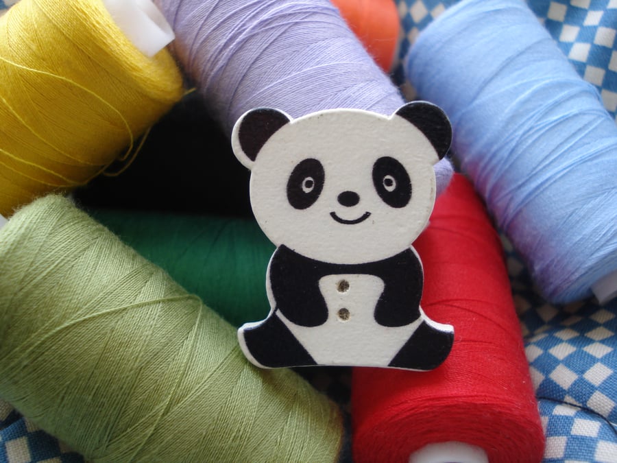 5 Animal Buttons - Panda - Wildlife - Zoo - Jungle