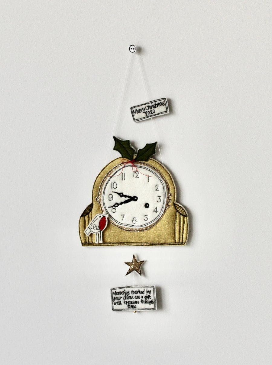 Special Order for Francoise - 'Memories Clock' - Hanging Decoration