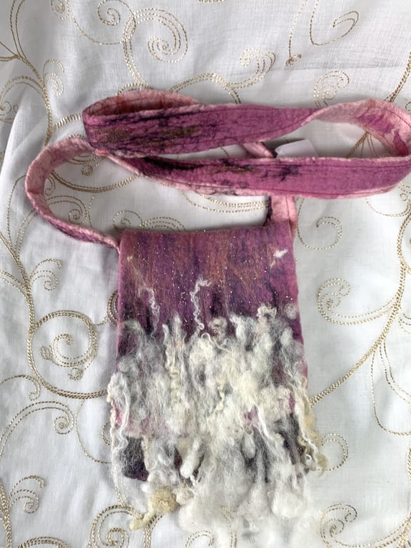 Perfectly Imperfect Pink Hand Felted Bag