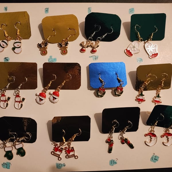 Handmade Christmas Earrings (1 Per) 