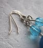 Blue Quartz & Czech Fire Polished Glass Earrings - Image 4