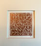 Copper leaves Lino print - Image 4