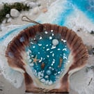 Hanging Shell With Resin Rockpool