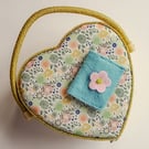 Heart shaped Sewing Basket and handmade Needle case 