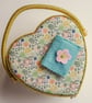 Heart shaped Sewing Basket and handmade Needle case 