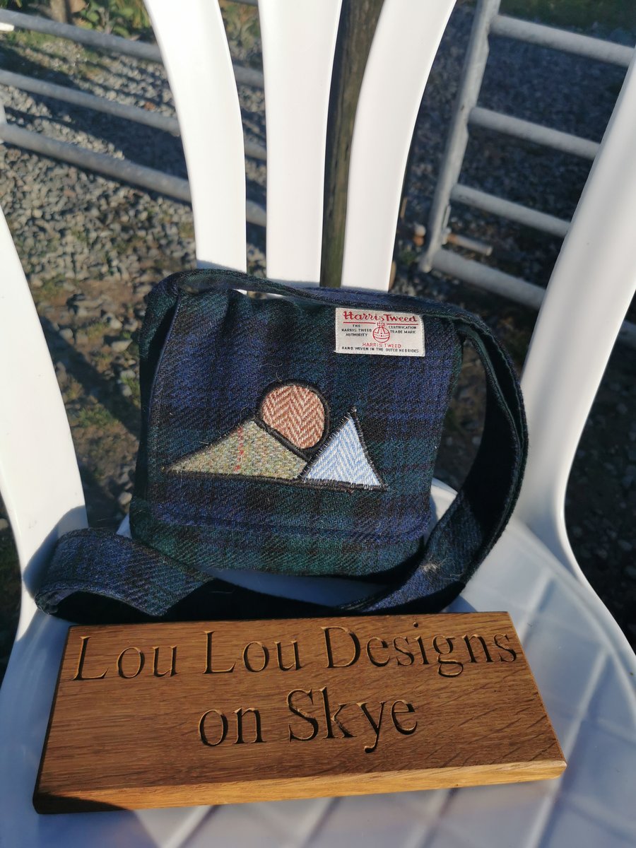 Harris Tweed Black Watch Tartan Skye lifecrossbody bag 