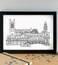 Leamington Spa Skyline Art Print - Image 2