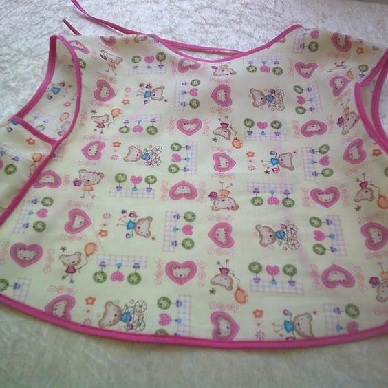 Teddy Bears and Hearts Baby Cover Up Apron