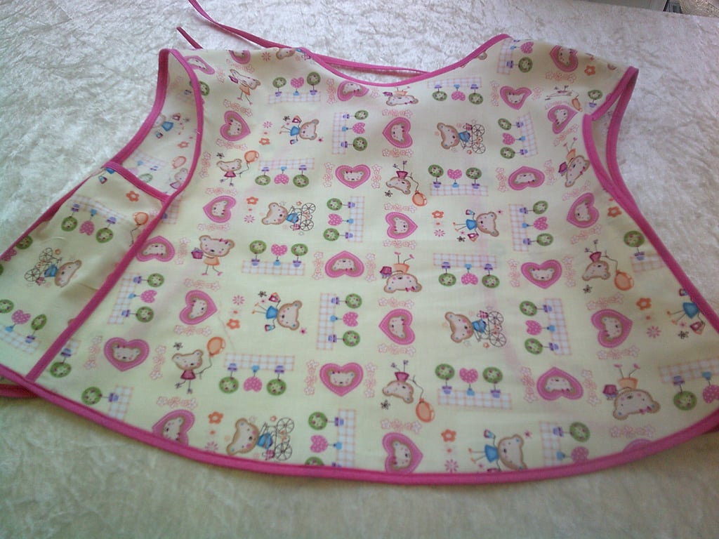 Teddy Bears and Hearts Baby Cover Up Apron