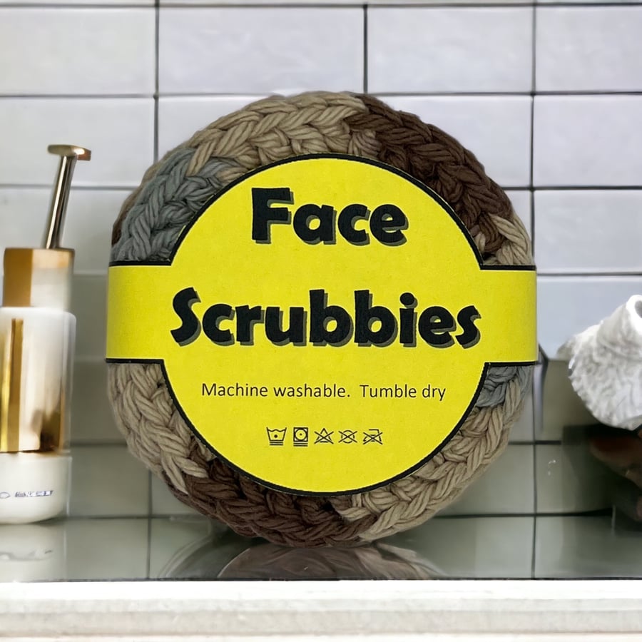 Reusable Crocheted Face Scrubbies