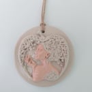 Warm Clay Apple Lady Hanging Ornament Decoration