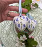 Bluebell hand-painted ceramic bauble decoration  - Image 2