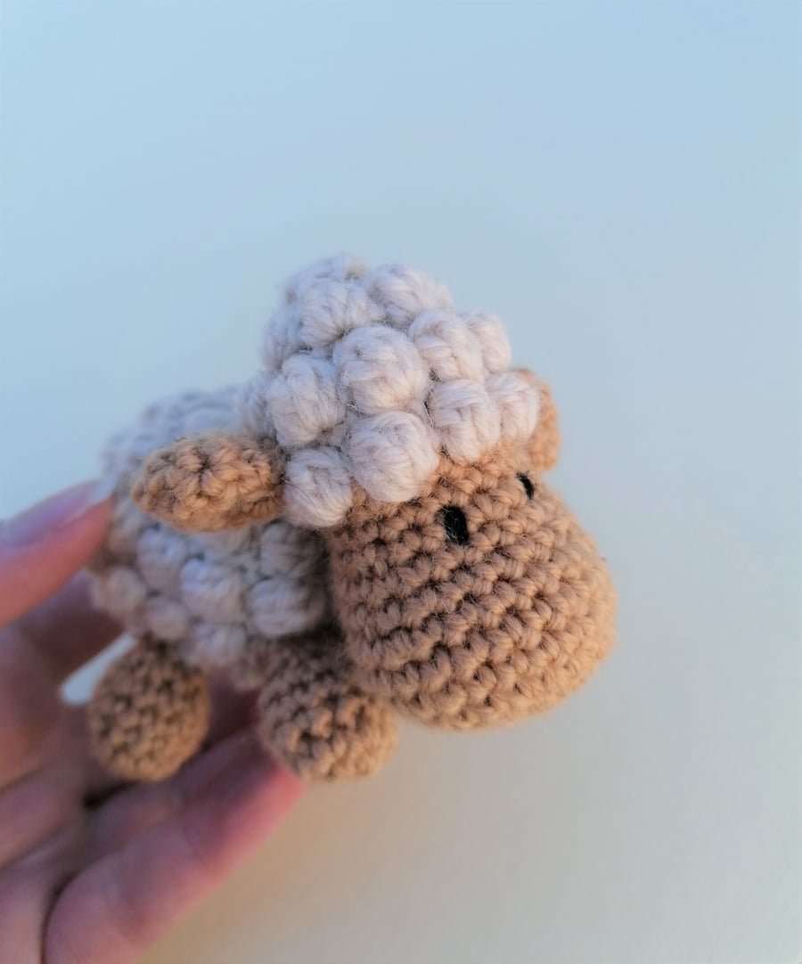 Lamb, 100% Wool Crochet Toy
