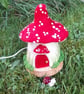 Toadstool House USB Lamp with Happy Snail