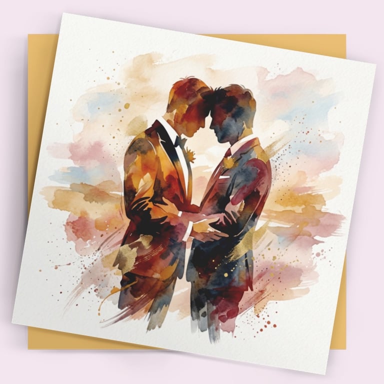 Same Sex Wedding Card – Couple Square Greeting Card